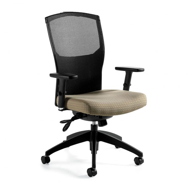 Office chair with mesh backrest