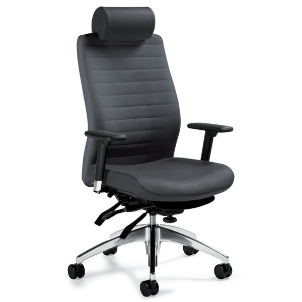 Ergonomic office chair with headrest