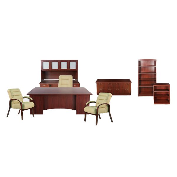 Executive desk with matching chairs
