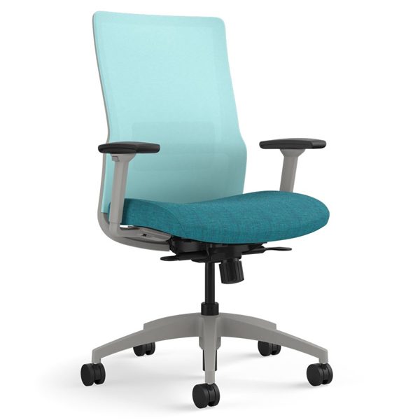 Adjustable desk chair with cushioned seat