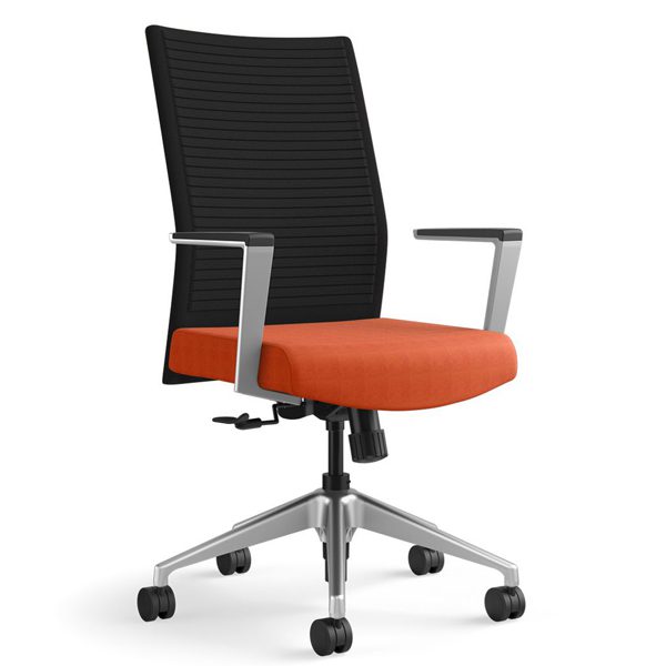 Black and orange office chair
