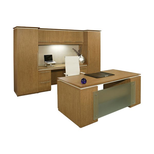 Wooden office furniture with chair