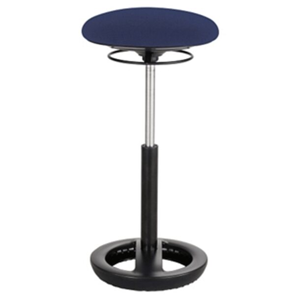 Modern black and blue swivel stool