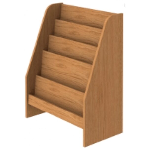 Brown wooden display rack