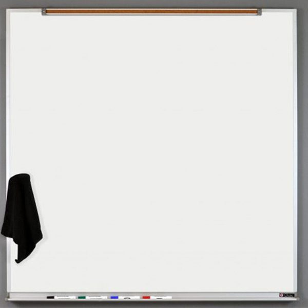 Empty whiteboard ready for use