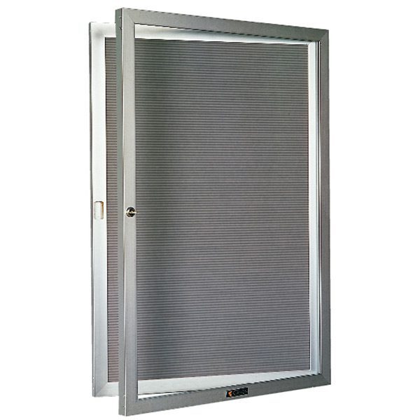 Wall-mounted bulletin board with cover