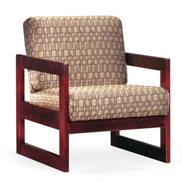 Stylish lounge chair with geometric design