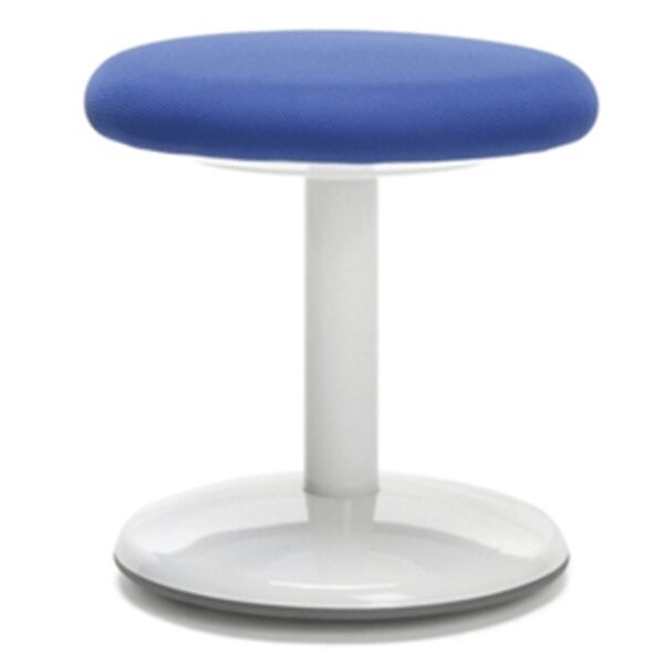 Contemporary blue and white round stool