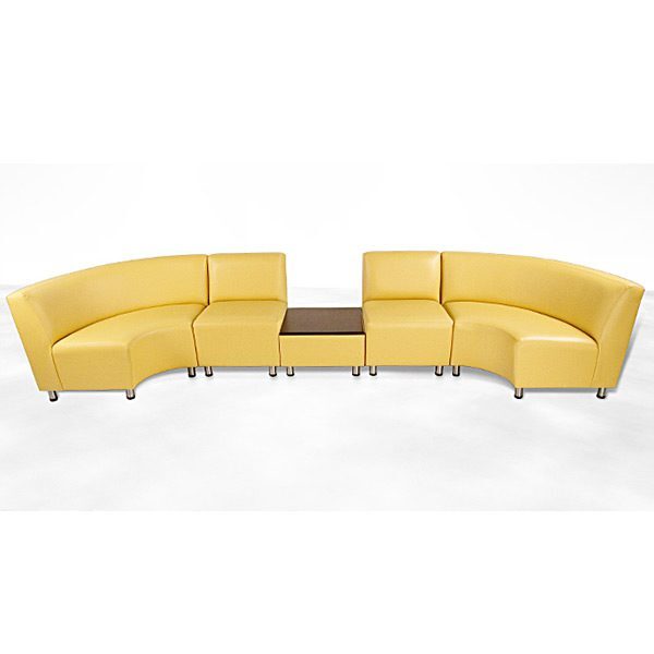 Contemporary yellow sectional sofa set