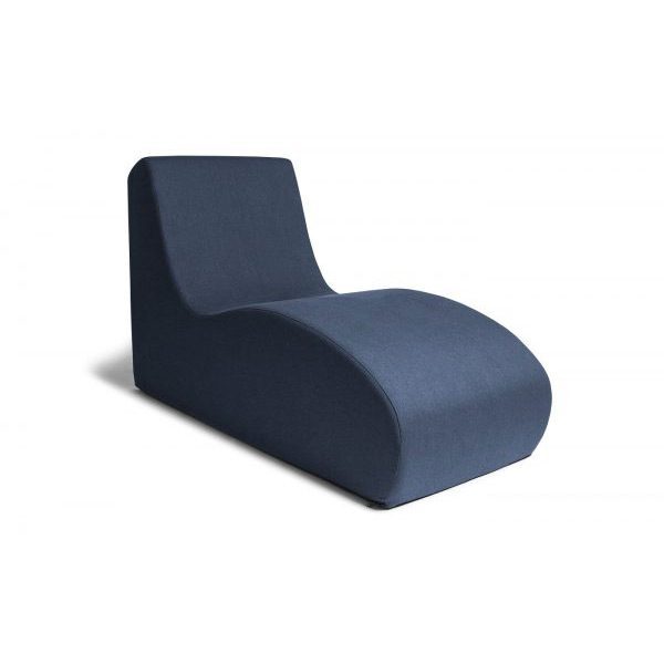 Contemporary armless blue chair design